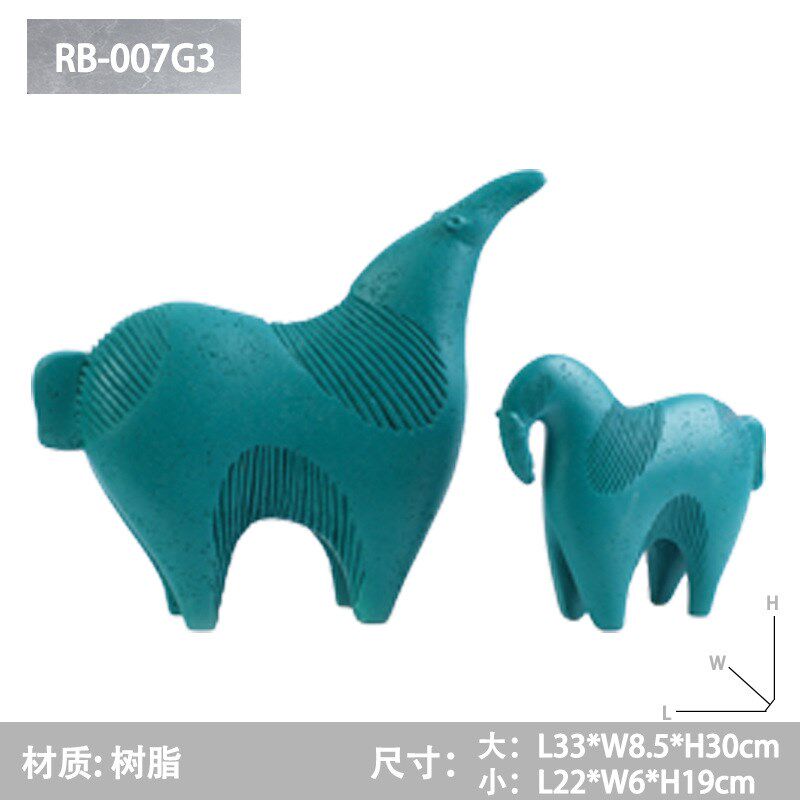 现代北欧萌宠动物摆件电视柜家居装饰摆设样品间儿童房卡通工艺品