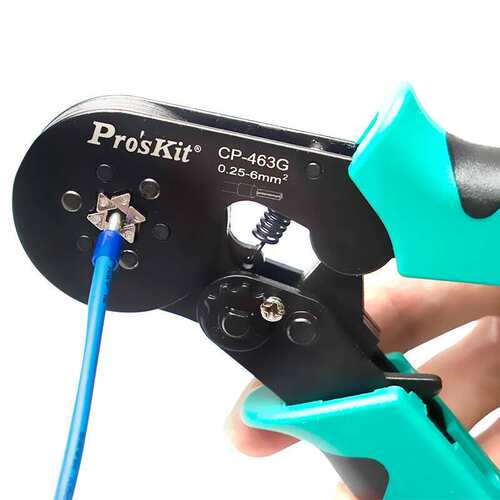 ProsKit宝工 CP-463G 自调式欧式管型端子压接钳(六边型)