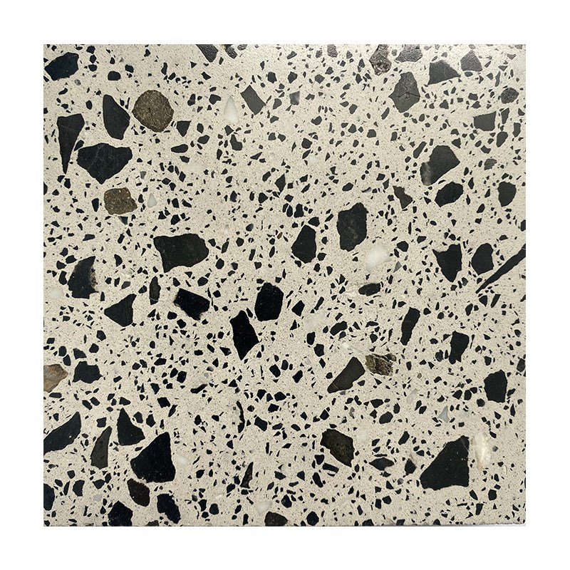 彩色水磨石600x600瓷砖仿古砖餐厅地砖通体砖地坪多彩无机磨石