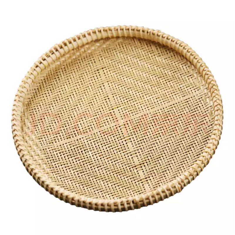 越南编织篮竹编筛子家用晾晒筐空饺子盘竹簸箕厨房菜篮筐六件套