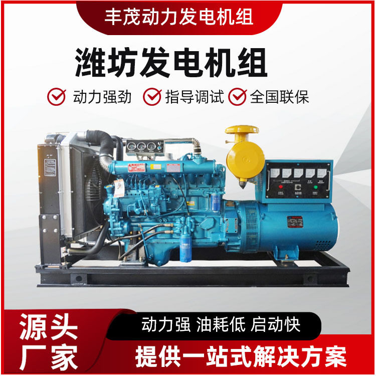 潍坊100KW柴油发电机组 工厂应急发电设备全铜100千瓦柴油发电机