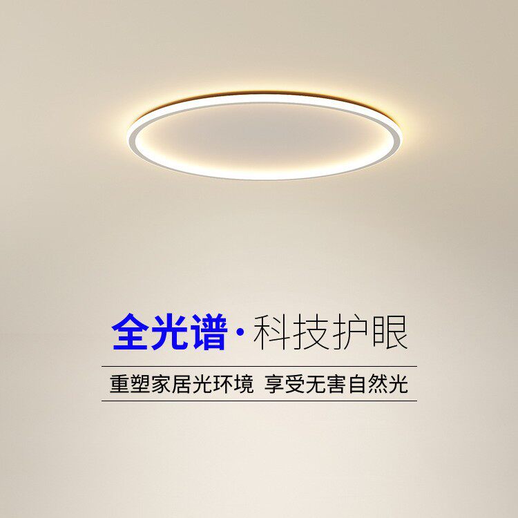 超薄吸顶灯led简约现代温馨房间灯饰个性创意书房北欧灯具卧室灯