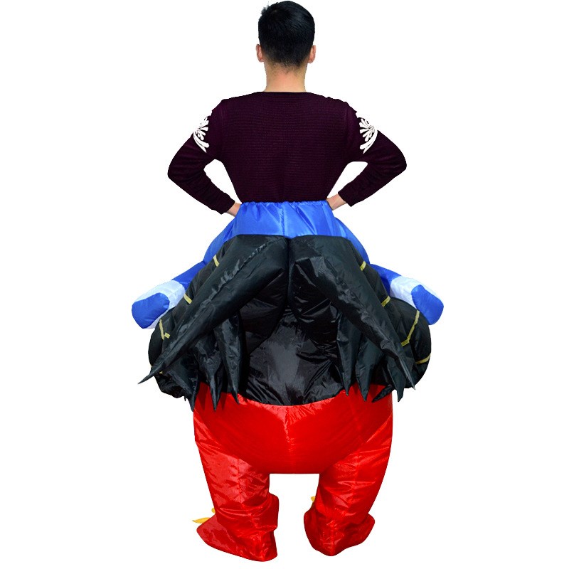 大红公鸡充气服装表演行走游戏服装道具吉祥物酒吧开业年会厂家