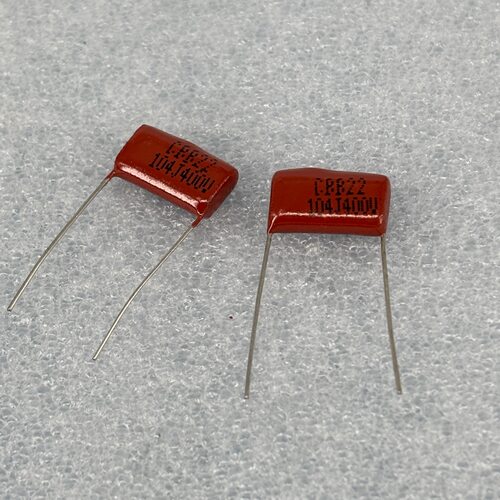 CBB22金属化薄膜电容400V104J 0.1UF100NF250V 脚距5mm 8MM10mm