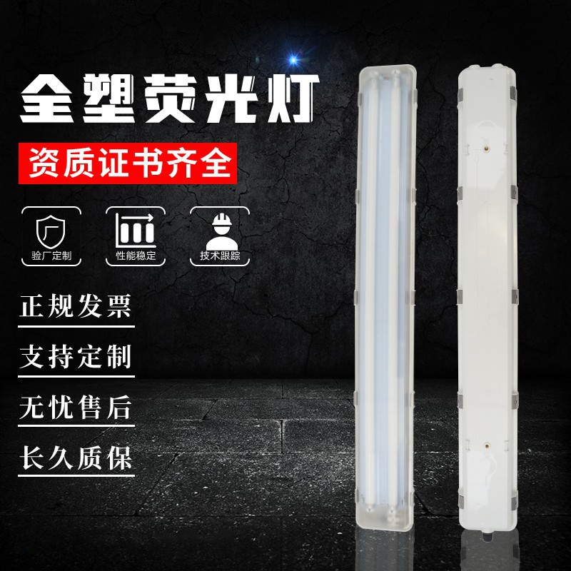 全塑荧光灯双管三防应急防水