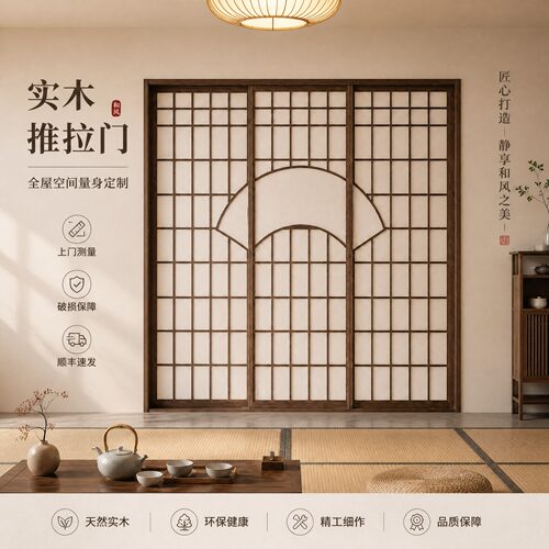 定制实木推拉门全国上门安装