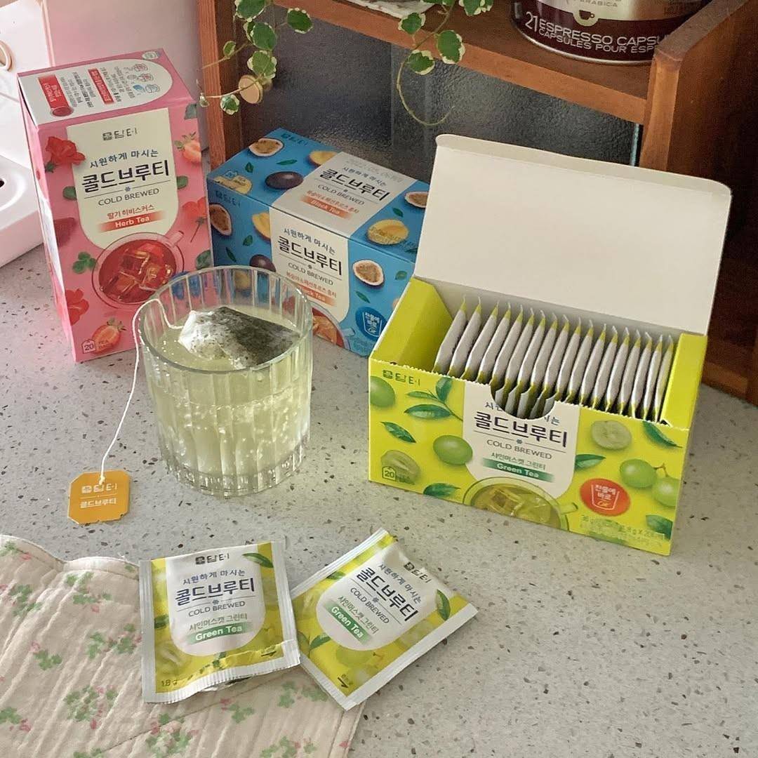 韩国原装进口丹特百香果水蜜桃青葡萄芒果冷泡茶包水果茶独立茶包