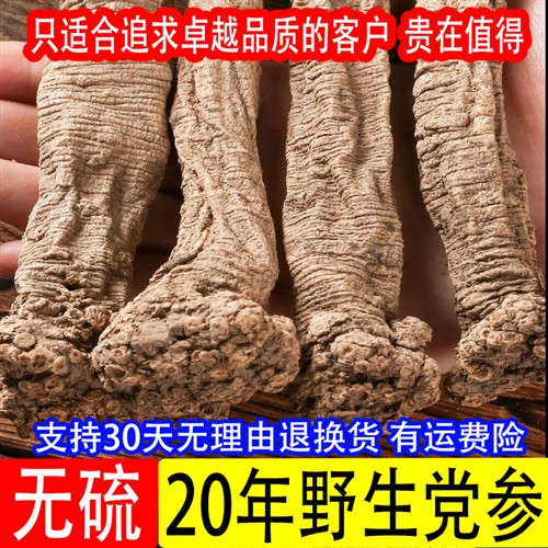 野生党参250g特级甘肃纹党参干货整条黄芪当归煲汤泡水无硫作品