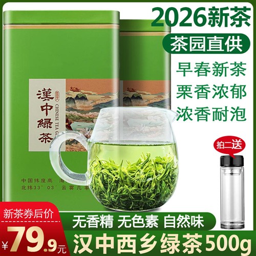 陜西汉中绿茶2026新茶叶明前春茶陕南西乡特炒陕青西乡炒青浓香型