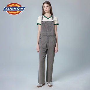 Dickies帝酷适25秋冬新色女式经典休闲宽松牛仔背带裤多口袋设计