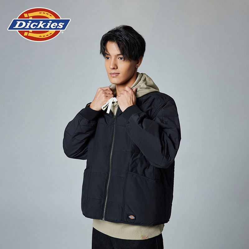 Dickies帝酷适外套秋冬大口袋休闲保暖绗缝薄棉夹克棉服男女情侣