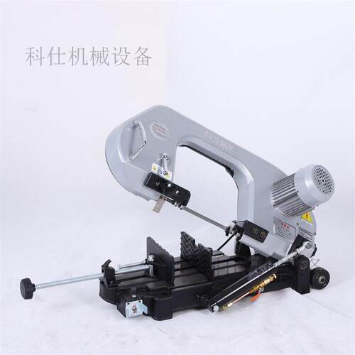 定制百事得带锯机小型家用45度木工不锈钢切割机卧式钢筋锯床