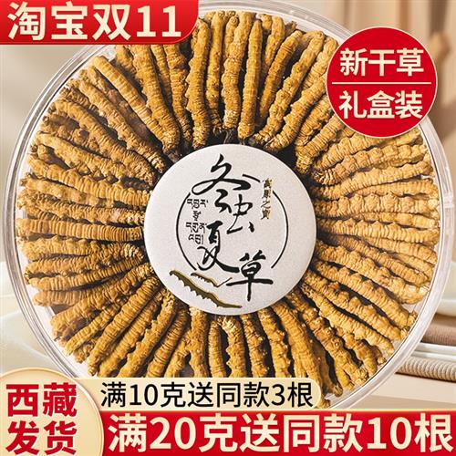 冬虫夏草正品头期虫草新干货10克礼盒装50克冬虫草西藏官方旗舰店