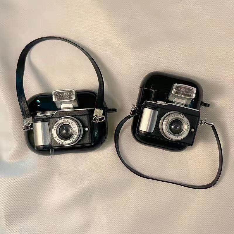 复古相机耳机壳适用苹果airpods