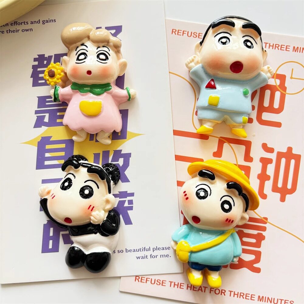 蜡笔小新3d立体创意冰箱贴大号磁贴卡通动漫可爱留言贴入户门