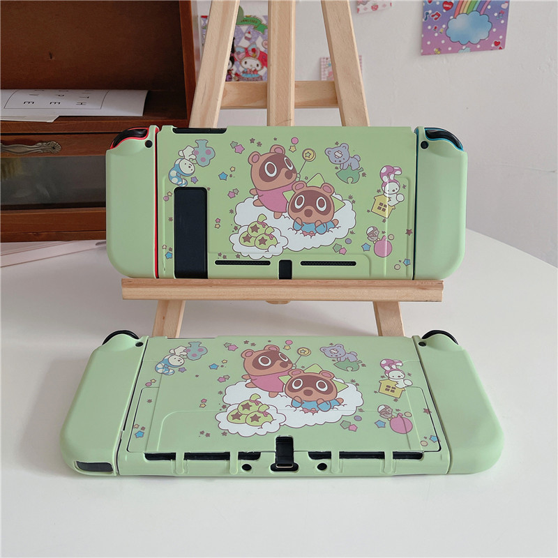 卡通动物之森适用任天堂Switch壳硅胶分体游戏机OLED保护套软NS包