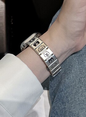 适用于苹果手表iWatch9表带applewatch10可爱小狗金属876SE蝴蝶