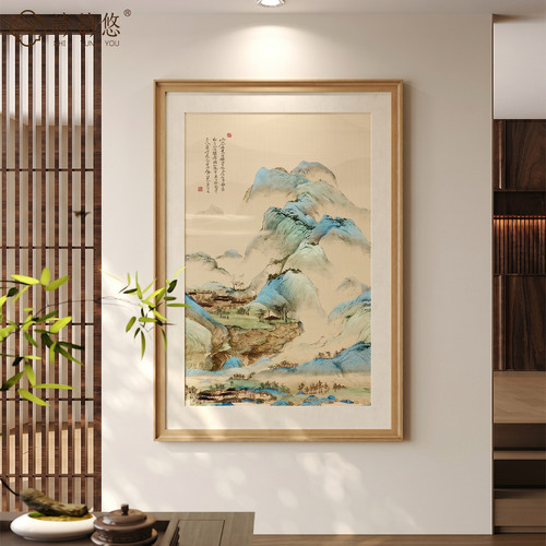 【新中式风】山水画玄关挂画