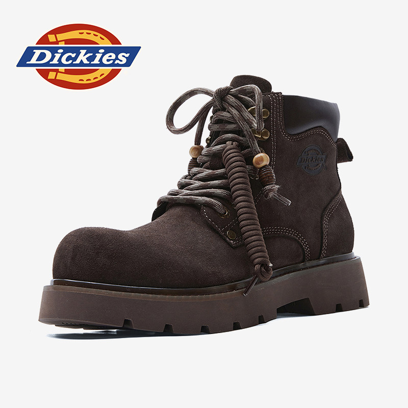 Dickies男鞋2026秋冬新款马丁靴男中帮系带男士厚底工装鞋