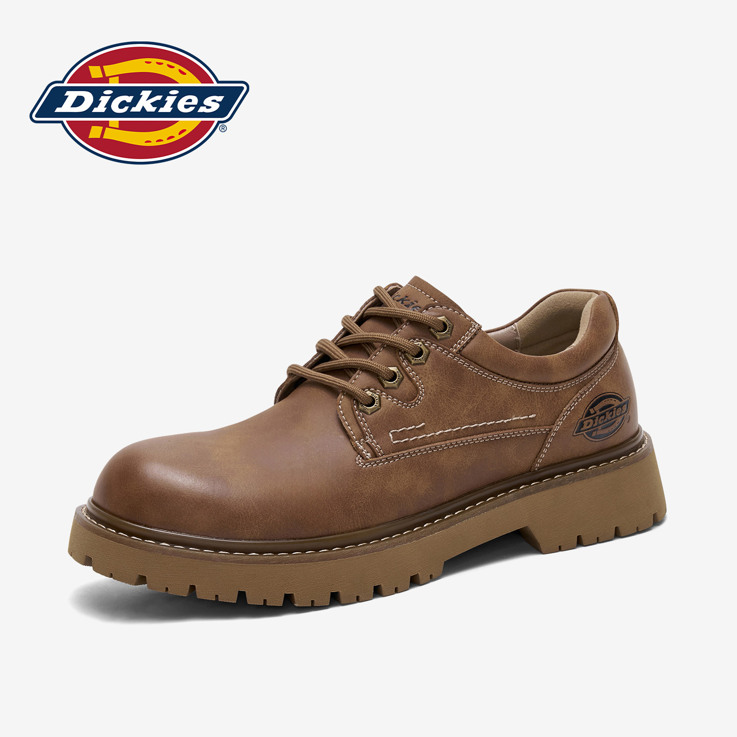 Dickies男鞋2026新款秋冬季低帮马丁靴男士工装鞋子大头休闲皮鞋