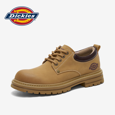 Dickies男鞋2026新款秋冬季低帮大黄马丁靴男士休闲大头工装皮鞋