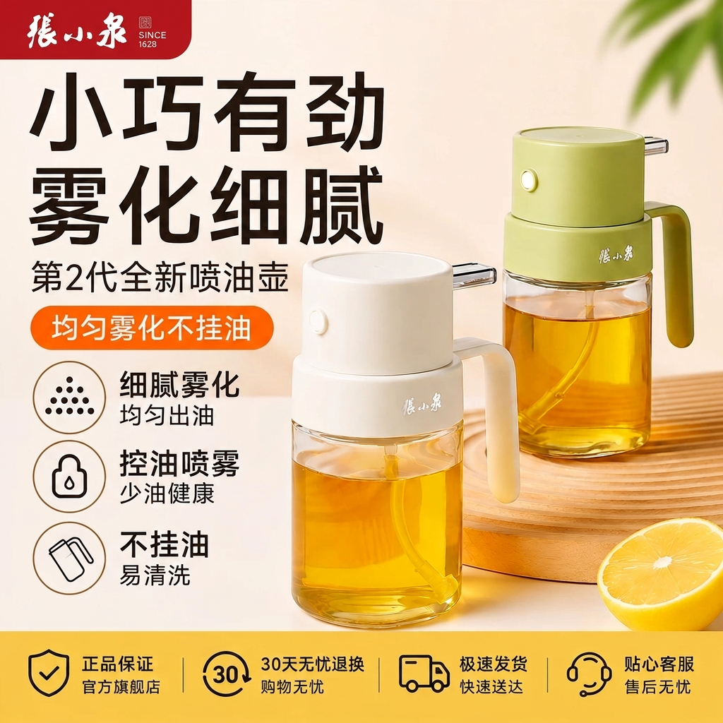 张小泉喷油壶玻璃油瓶