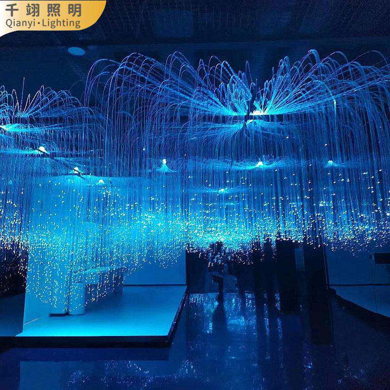 led七彩水母光纤灯网红打卡梦幻星空失恋博物馆餐厅艺术装饰灯具
