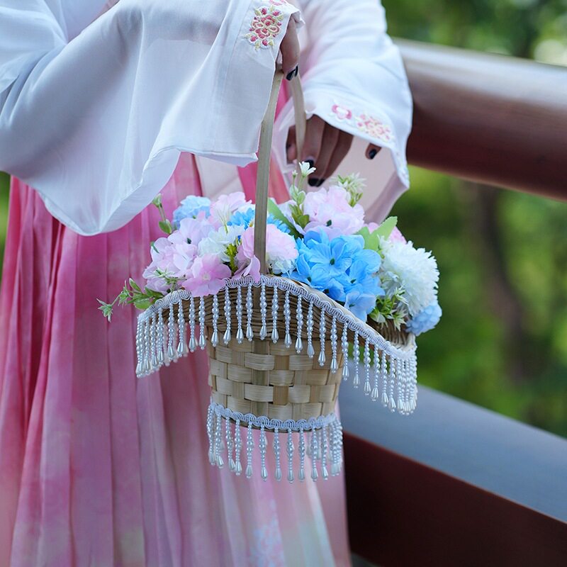 簪花入梦汉服花篮道具