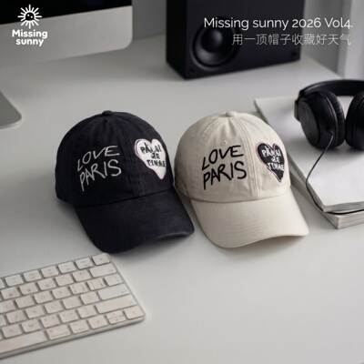 Missingsunny韩版刺绣棒球帽