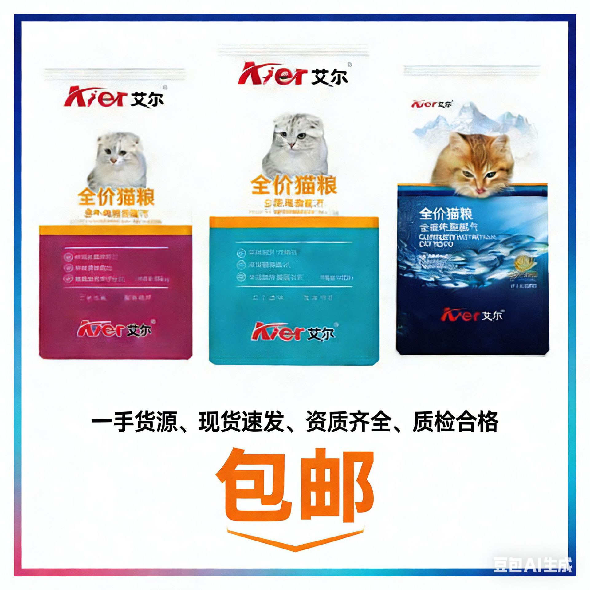 艾尔新款艾尔全猫全价膨化粮