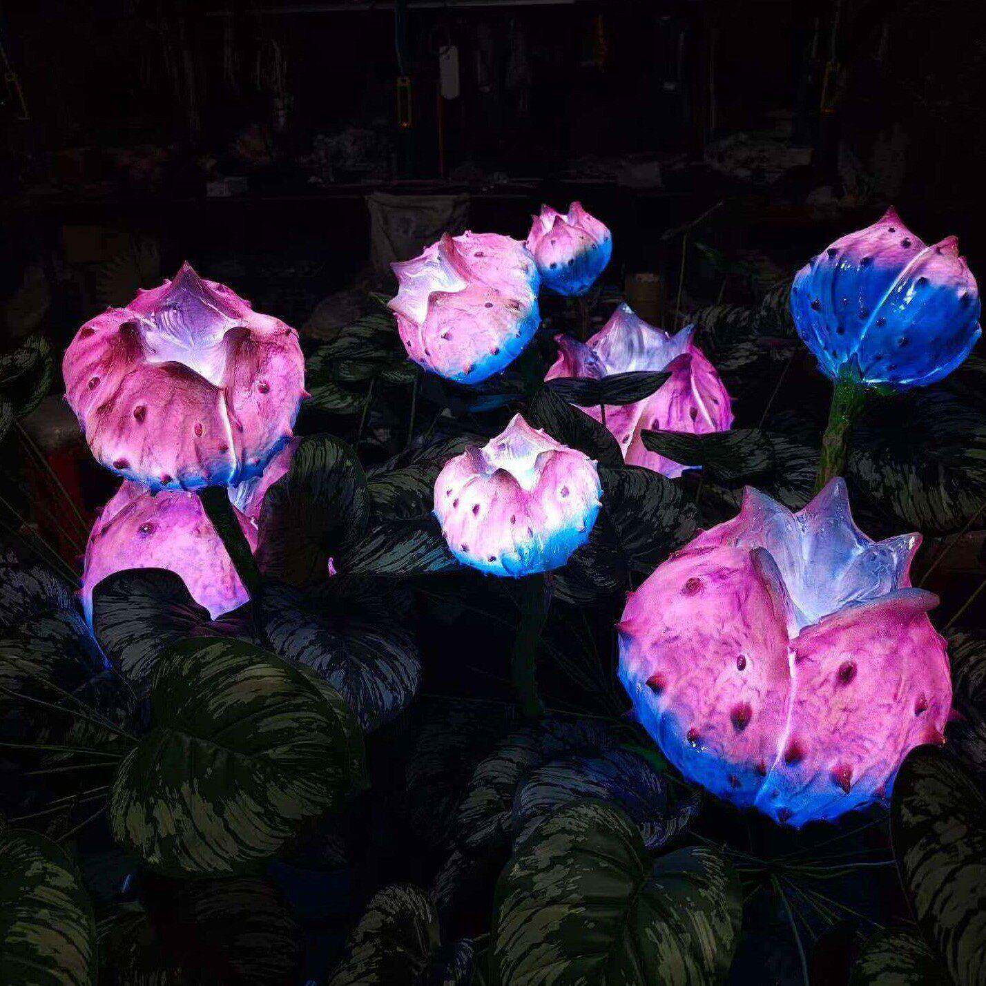 发光食人花阿凡达景观造景发光玻璃钢花朵造型灯神秘氛围装饰灯