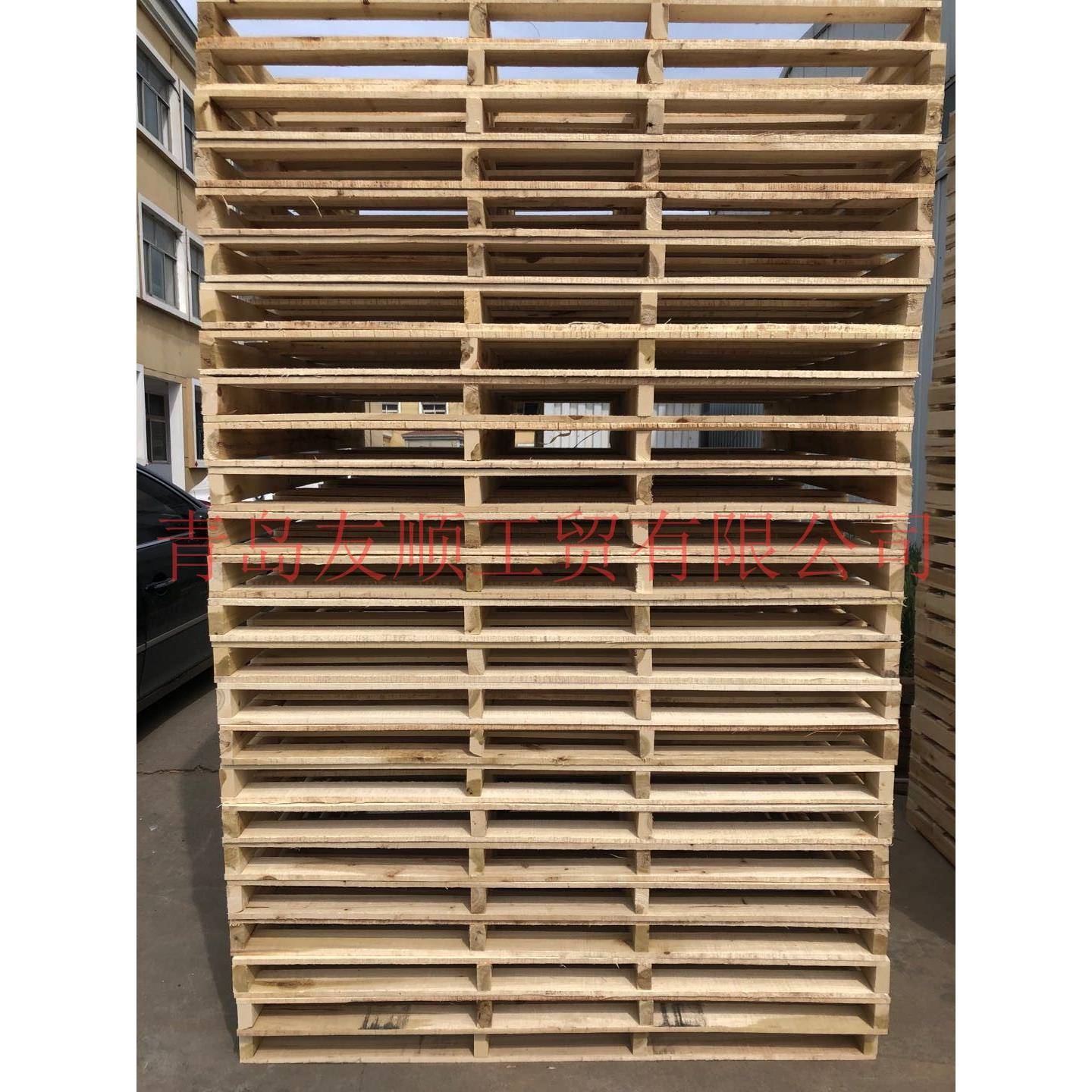 加厚青岛熏蒸托盘厂家熏蒸木栈板叉车周转托盘价格青岛托木架