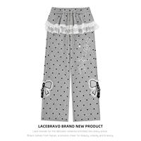 LaceBravo's sweet and cute polka dot hooded sweatshirt, women's bow-decorated casual top, and girlish style coat thumbnail 3