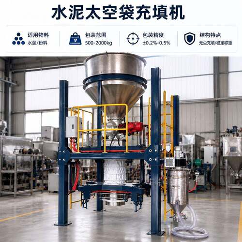 水泥太空袋充填机粉料大袋定量灌装自动称重包装设备