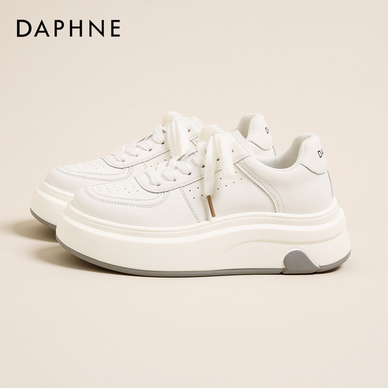 达芙妮小个子厚底增高小白鞋2026春季新款百搭时尚板鞋女鞋运动鞋