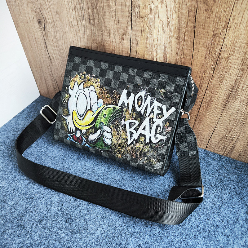 潮牌男士单肩包硬皮质真时尚斜挎包棋盘格撞色男女休闲小挎包爆款,箱包皮具/热销女包/男包,男士包袋,淘宝优惠券,粉丝福利购,淘宝优惠卷