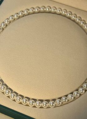 淡水-盒现货妈妈瑕项链10mm包含7圆形诸暨微强光珍珠珍珠