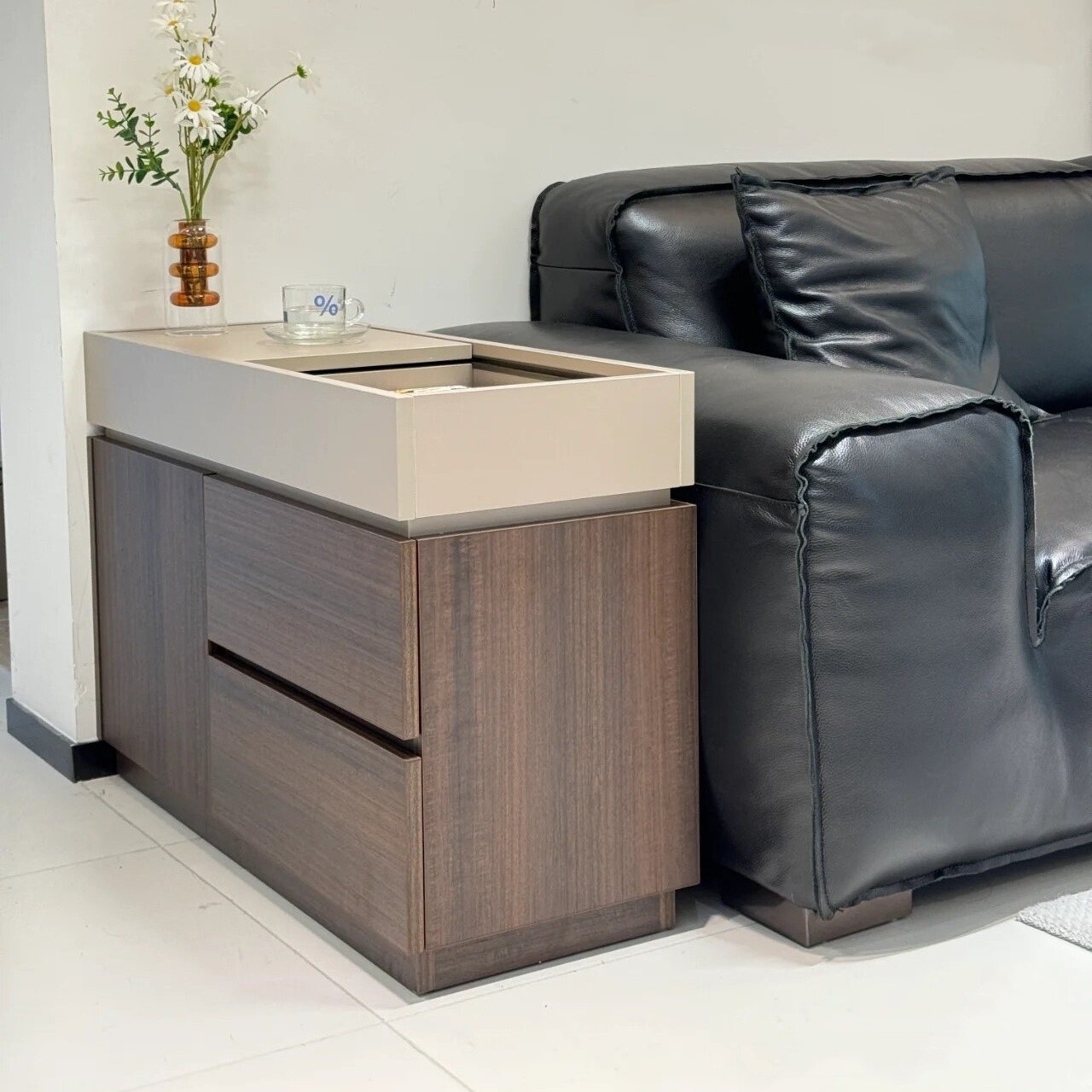 轻奢高级感边几储物柜简约沙发边柜客厅侧边柜现代收纳拼色角几