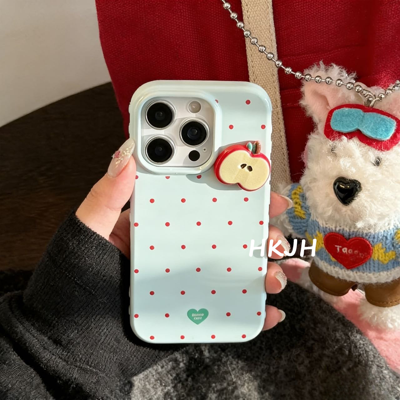立体苹果小清新适用苹果17promax手机壳新款iPhone16promax磁吸15pro波点14女款13保护套12软壳