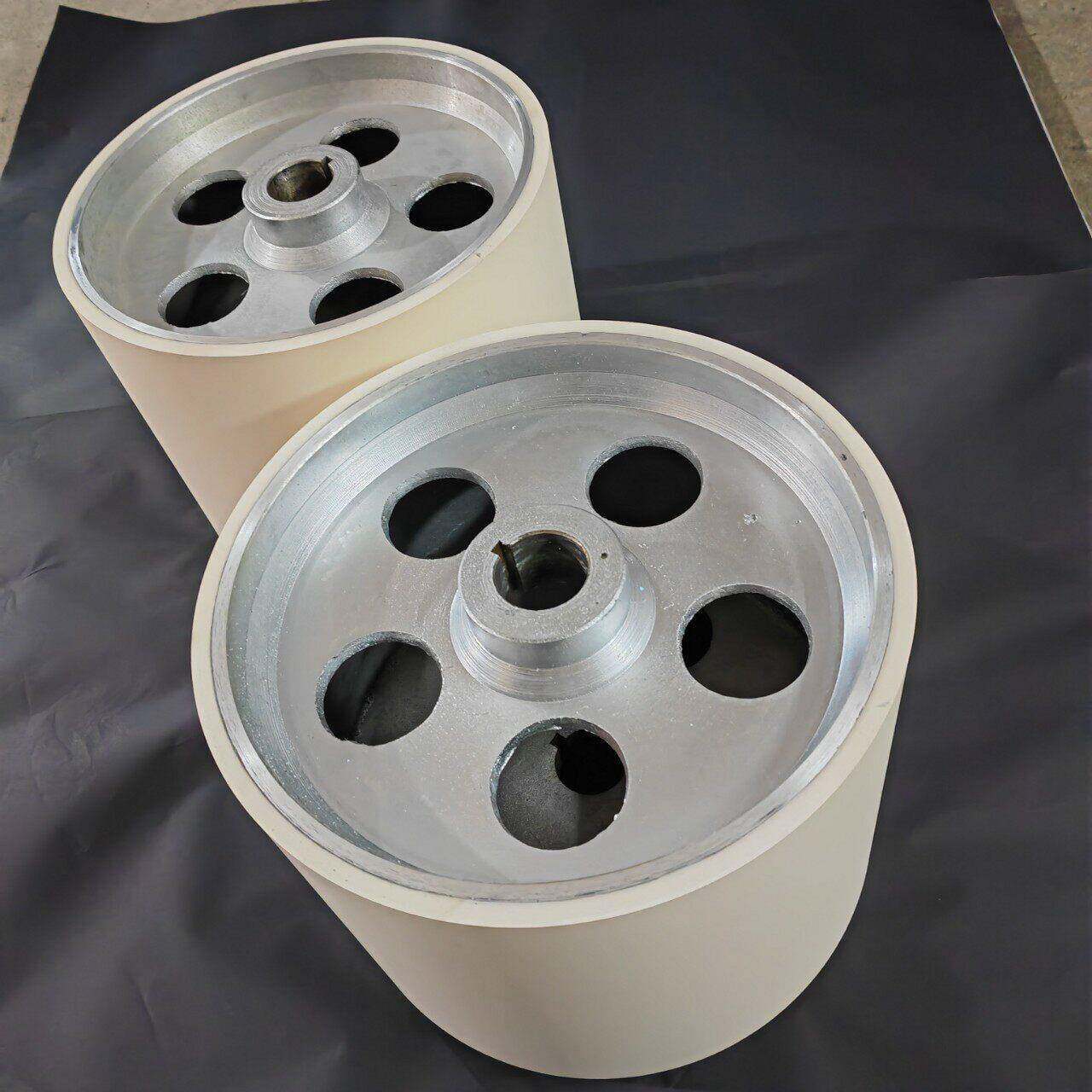 广州深圳惠州织带机用超大铝芯橡胶轮辊筒定制包胶翻新胶辊