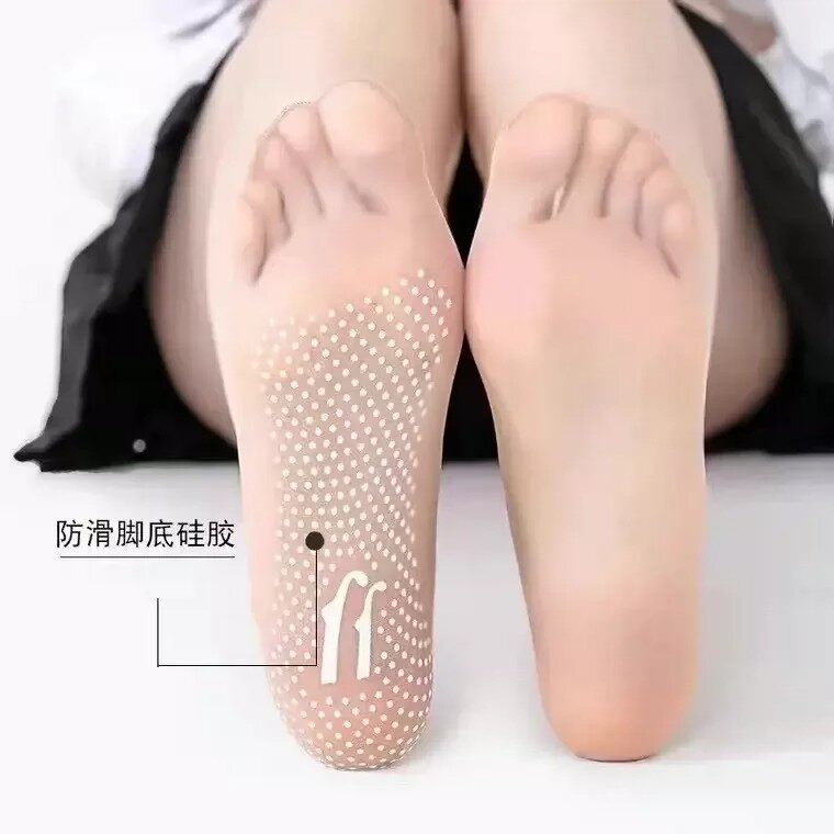【20双装】新硅胶防滑夏天女超薄款袜子水晶袜子防滑足部鞋袜LJ2