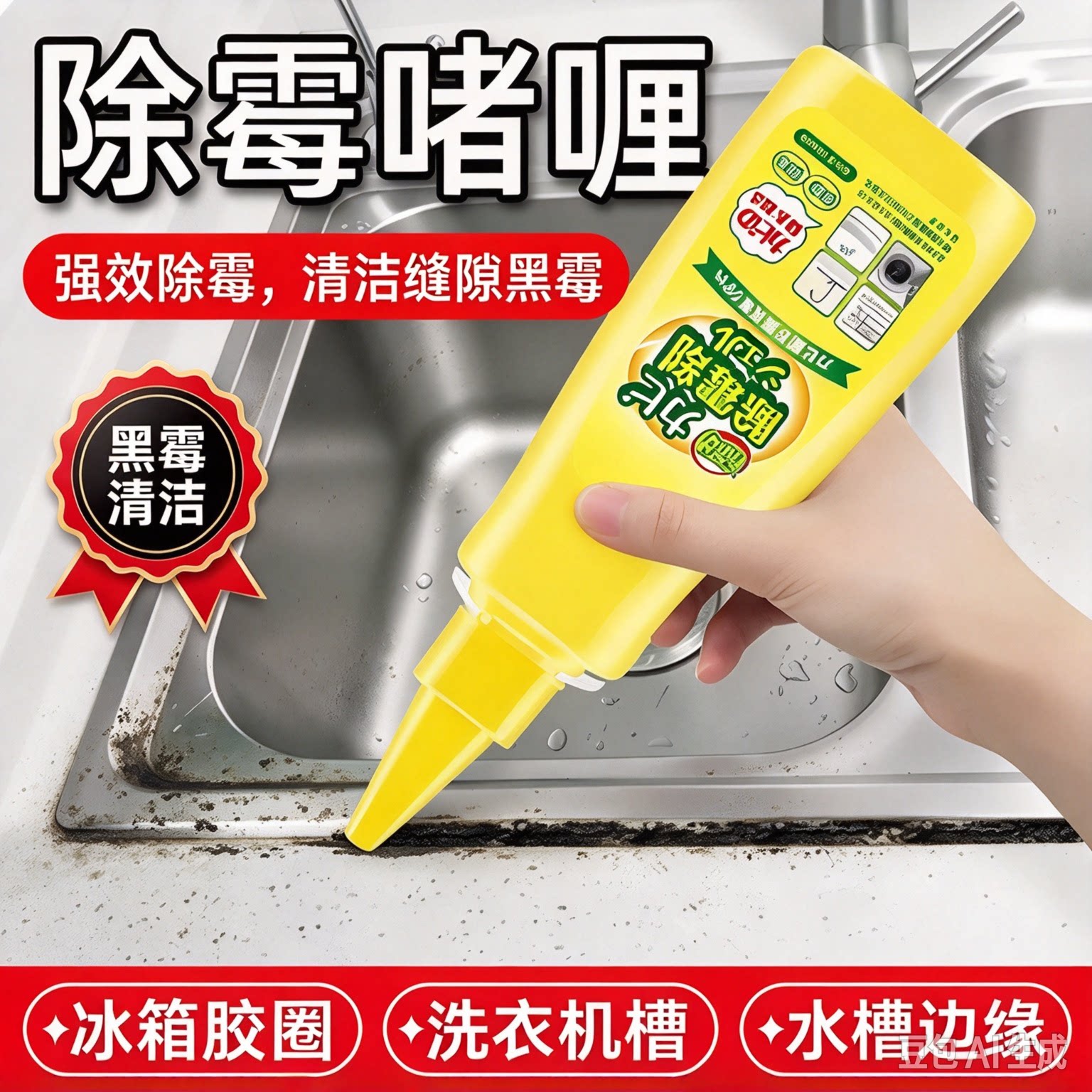 除霉啫喱厨房浴室冰箱胶条胶圈全屋强效除霉防霉通用去霉点JH