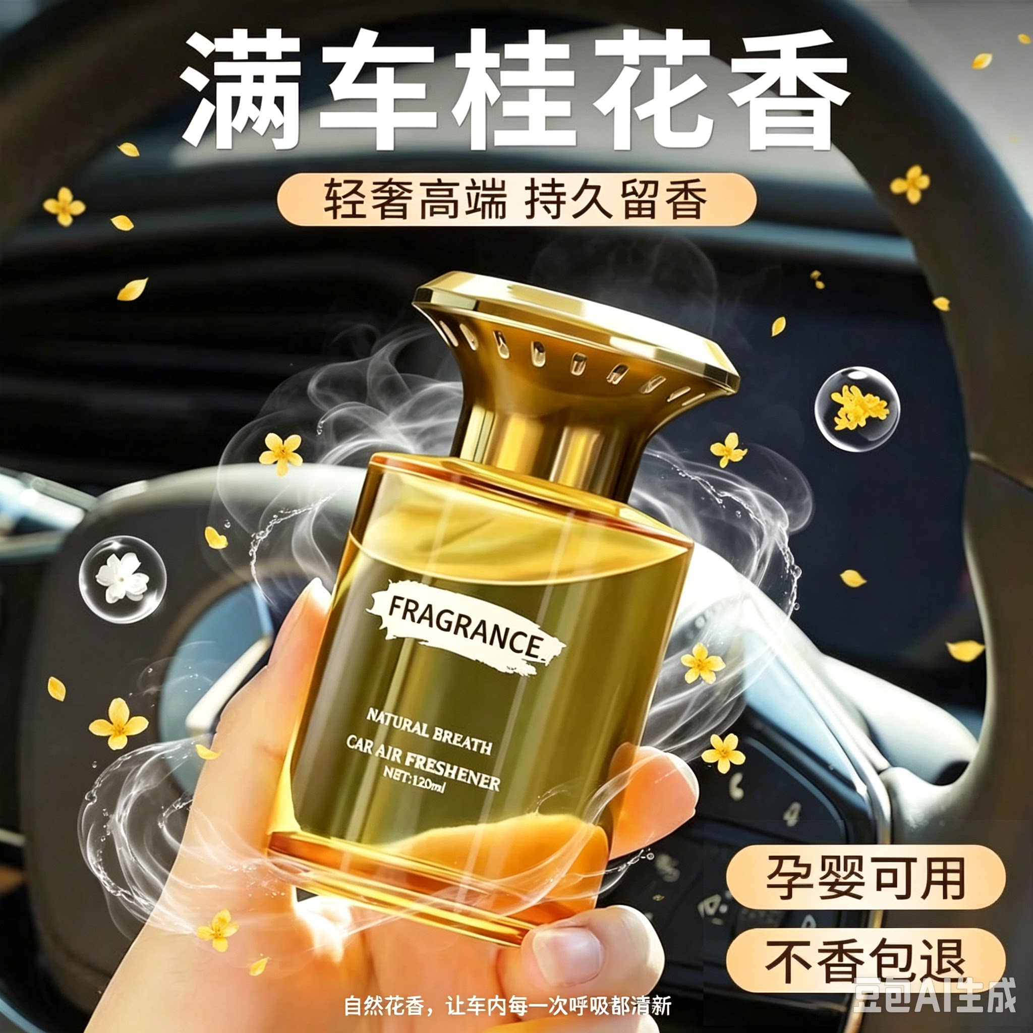 【持久散香】花间微风车载香薰家居香水卧室女芳香除异味香氛JM