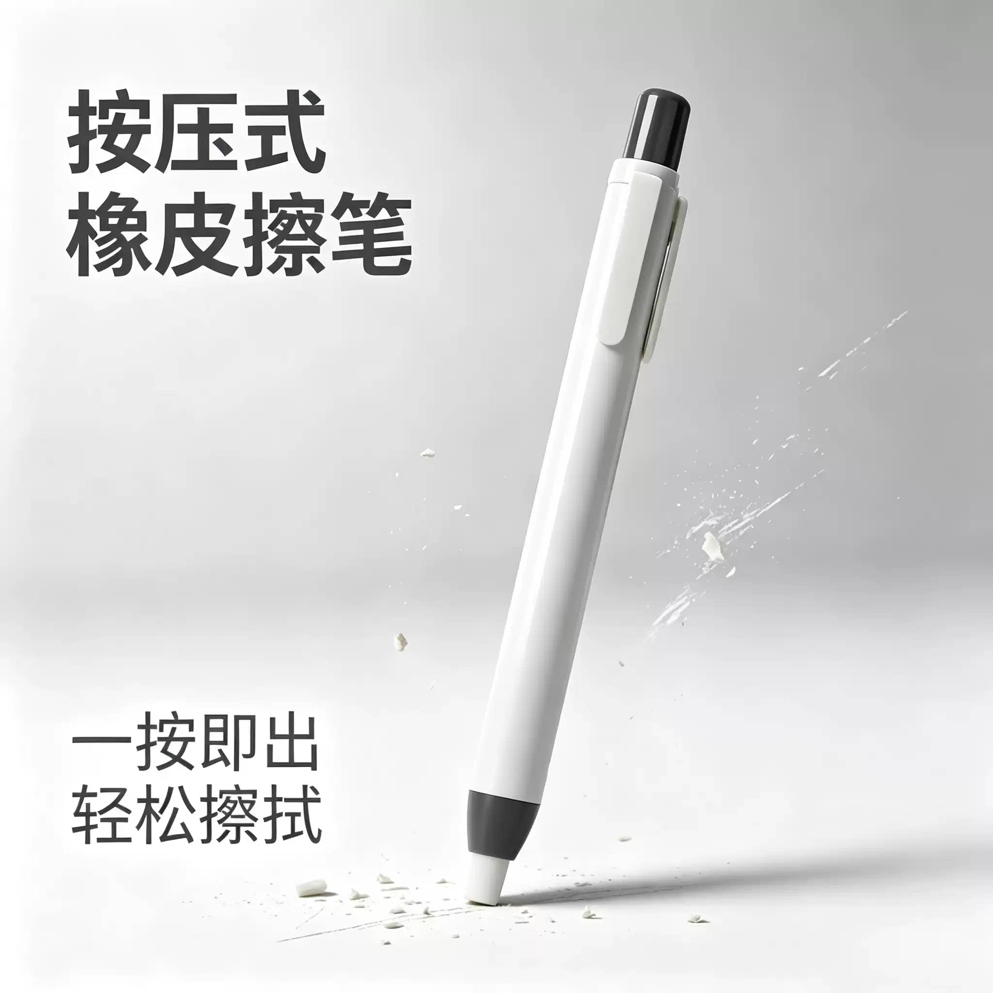 【开学季】按动磨砂橡皮笔多种字迹修改擦除学生橡皮擦笔JH3