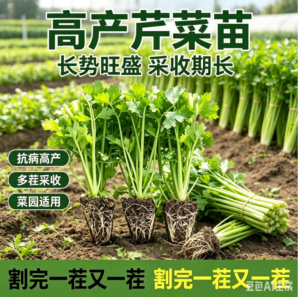皇后西芹苗四季芹菜苗水果芹菜阳台花盆小院种植JM2