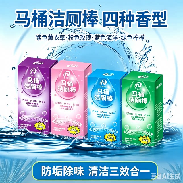 【抢！拍一发四】大容量蓝泡泡洁厕棒家用马桶去味留香洁厕宝JM9