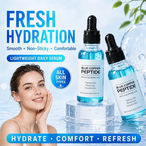 跨境现货蓝铜胜肽精华液Blue Copper Peptide Essence liquid精华