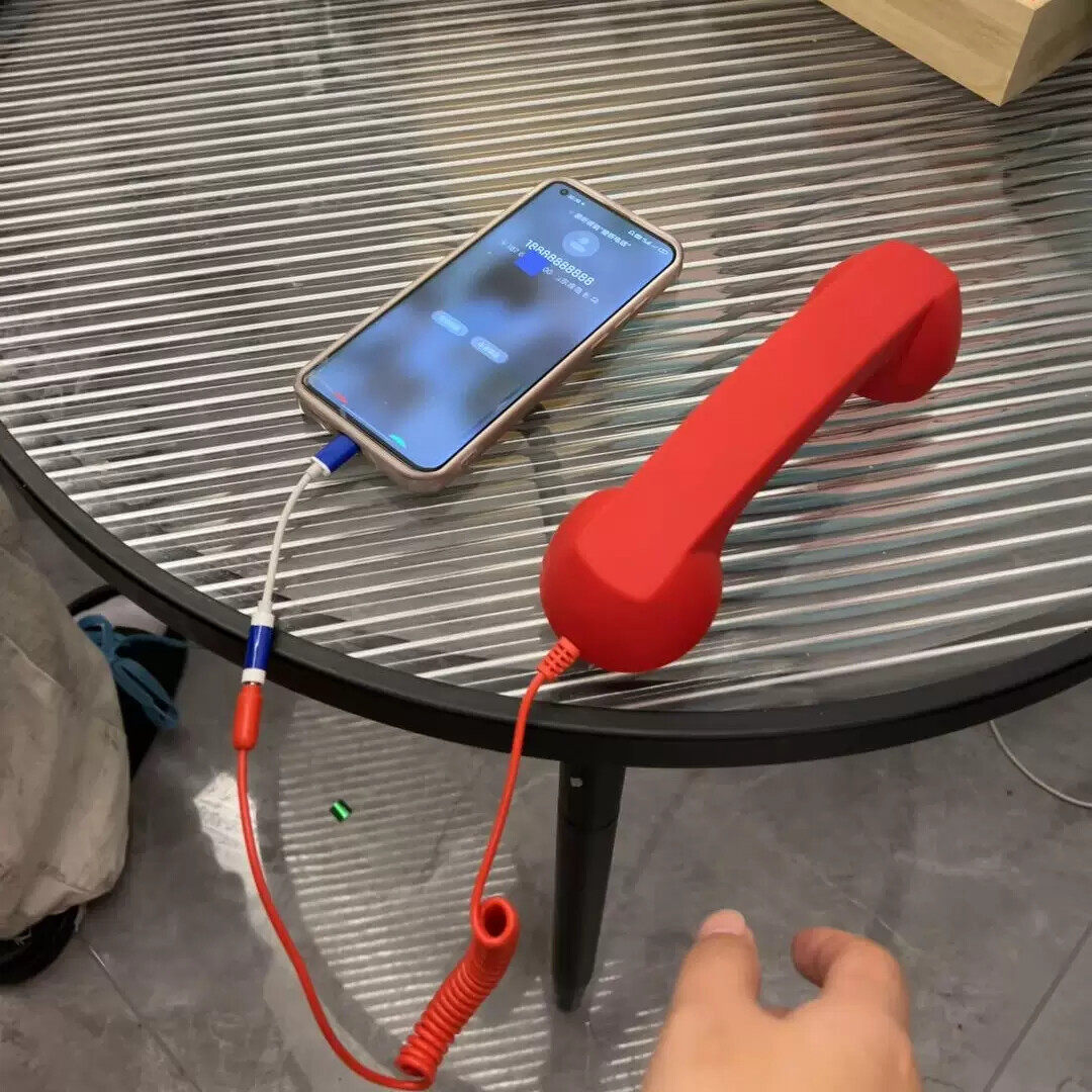 座机话筒耳机手机Type-c直插耳麦外放手柄扩音器学生趣味大听筒女