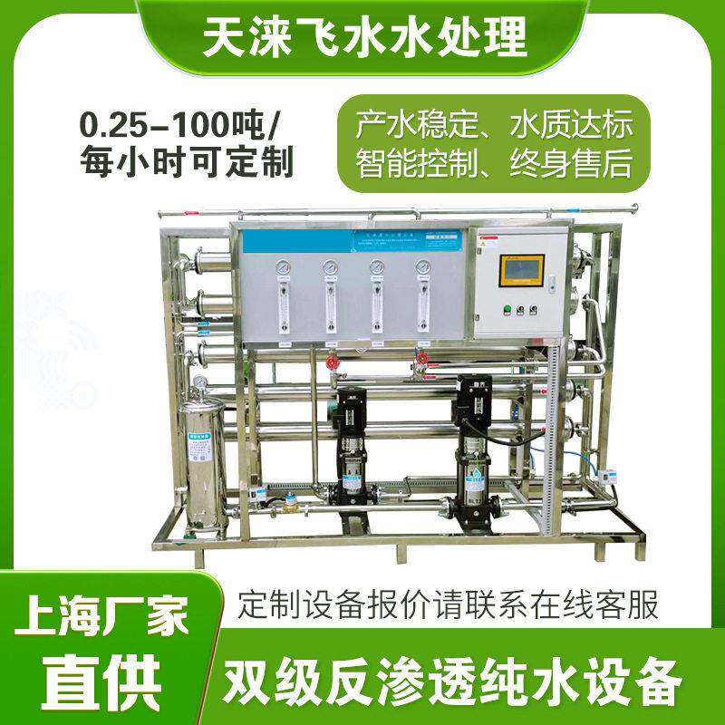 1吨双级反渗透设备RO纯水机清洗配套用纯净水设备工业纯水系统