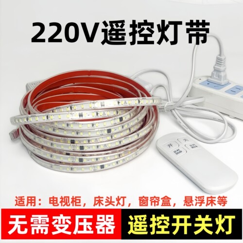 岑耐220V遥控免驱防水超亮灯带